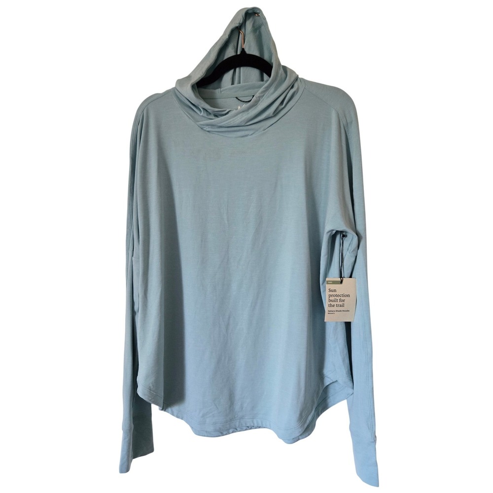 REI Co-op Sahara Shade Hoodie Womens XL Blue Sun Protection Trail Shirt NWT